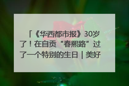 《华西都市报》30岁了！在自贡“春熙路”过了一个特别的生日｜美好生活有“盐”味