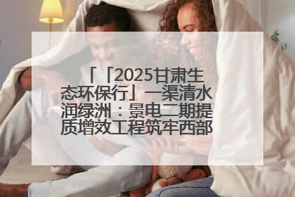 「2025甘肃生态环保行」一渠清水润绿洲：景电二期提质增效工程筑牢西部生态安全屏障
