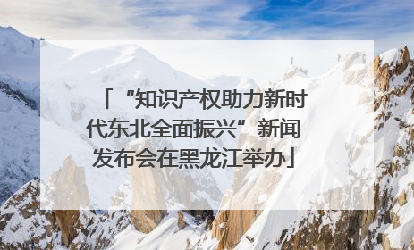 “知识产权助力新时代东北全面振兴”新闻发布会在黑龙江举办