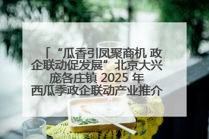 “瓜香引凤聚商机 政企联动促发展”北京大兴庞各庄镇 2025 年西瓜季政企联动产业推介活动圆满举行