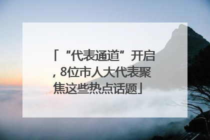 “代表通道”开启，8位市人大代表聚焦这些热点话题