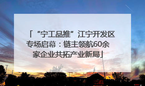 “宁工品推”江宁开发区专场启幕：链主领航60余家企业共拓产业新局