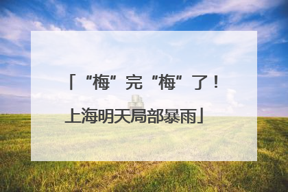 “梅”完“梅”了！上海明天局部暴雨
