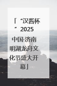 “汉酱杯”2025中国·济南明湖龙舟文化节盛大开幕