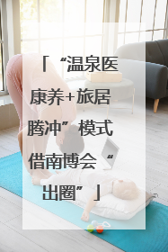 “温泉医康养+旅居腾冲”模式借南博会“出圈”