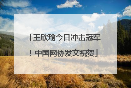 王欣瑜今日冲击冠军！中国网协发文祝贺
