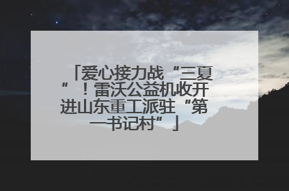 爱心接力战“三夏”！雷沃公益机收开进山东重工派驻“第一书记村”