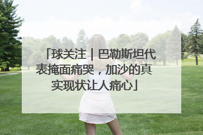 球关注｜巴勒斯坦代表掩面痛哭，加沙的真实现状让人痛心