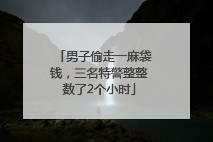 男子偷走一麻袋钱，三名特警整整数了2个小时