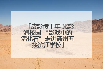 皮影传千年 光影润校园 “影戏中的活化石”走进通州五接滨江学校