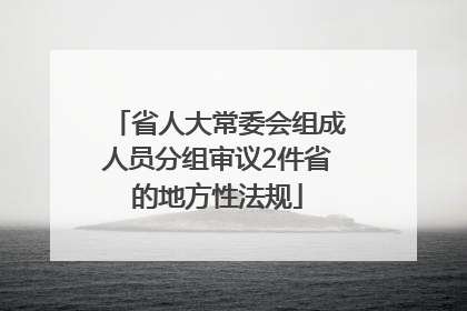 省人大常委会组成人员分组审议2件省的地方性法规