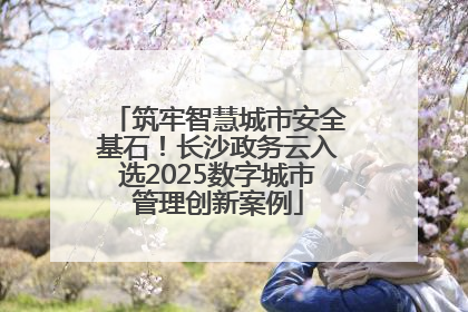 筑牢智慧城市安全基石！长沙政务云入选2025数字城市管理创新案例
