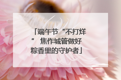 端午节“不打烊” 焦作城管做好粽香里的守护者