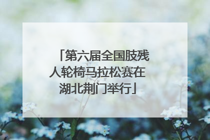 第六届全国肢残人轮椅马拉松赛在湖北荆门举行