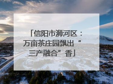 信阳市浉河区：万亩茶庄园飘出“三产融合”香