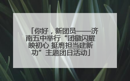 你好，新团员——济南五中举行“团徽闪耀映初心 挺膺担当建新功”主题团日活动