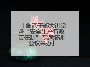 临港干部大讲堂暨“安全生产行政责任制”专题培训会议举办