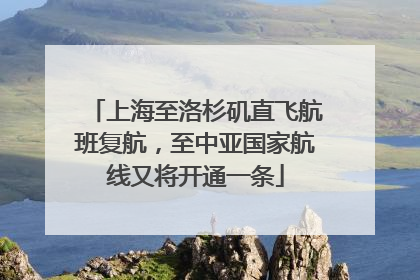 上海至洛杉矶直飞航班复航，至中亚国家航线又将开通一条