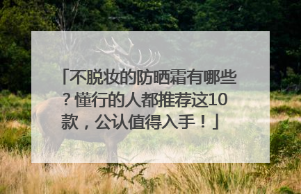 不脱妆的防晒霜有哪些？懂行的人都推荐这10款，公认值得入手！