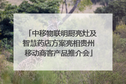中移物联明厨亮灶及智慧药店方案亮相贵州移动商客产品推介会