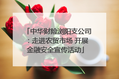 中华财险浏阳支公司：走进农贸市场 开展金融安全宣传活动