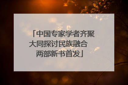 中国专家学者齐聚大同探讨民族融合 两部新书首发