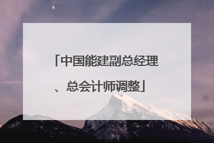 中国能建副总经理、总会计师调整