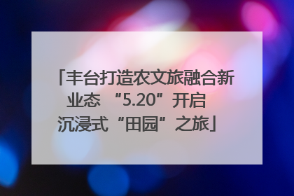 丰台打造农文旅融合新业态 “5.20”开启沉浸式“田园”之旅