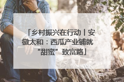 乡村振兴在行动丨安徽太和：西瓜产业铺就“甜蜜”致富路