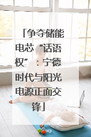 争夺储能电芯“话语权”：宁德时代与阳光电源正面交锋