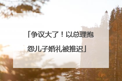 争议大了！以总理抱怨儿子婚礼被推迟