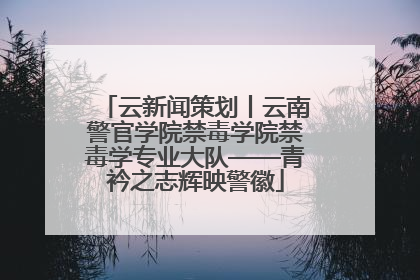 云新闻策划丨云南警官学院禁毒学院禁毒学专业大队——青衿之志辉映警徽