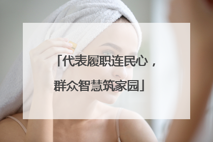 代表履职连民心，群众智慧筑家园
