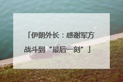 伊朗外长：感谢军方战斗到“最后一刻”