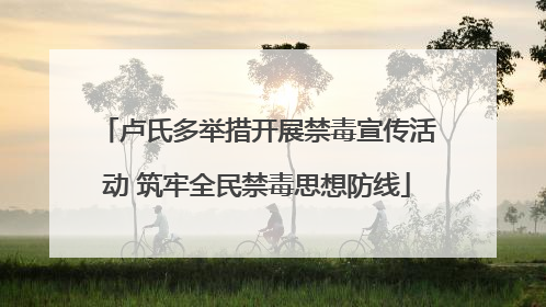 卢氏多举措开展禁毒宣传活动 筑牢全民禁毒思想防线