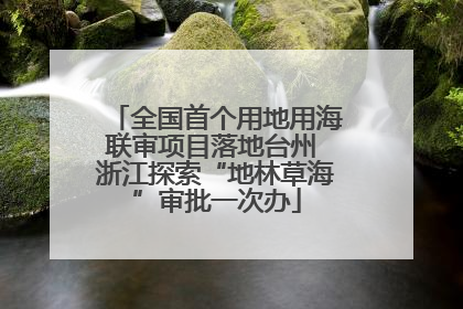全国首个用地用海联审项目落地台州 浙江探索“地林草海”审批一次办
