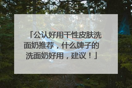 公认好用干性皮肤洗面奶推荐，什么牌子的洗面奶好用，建议！