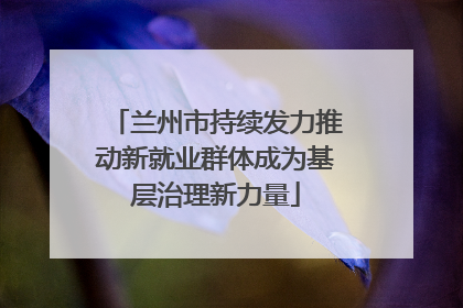 兰州市持续发力推动新就业群体成为基层治理新力量