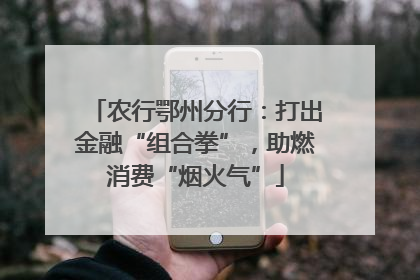 农行鄂州分行：打出金融“组合拳”，助燃消费“烟火气”