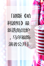 剧版《哈利波特》最新选角出炉，马尔福饰演者公开