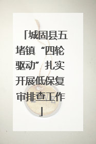 城固县五堵镇“四轮驱动”扎实开展低保复审排查工作