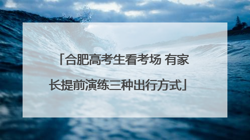 合肥高考生看考场 有家长提前演练三种出行方式