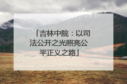 吉林中院：以司法公开之光照亮公平正义之路