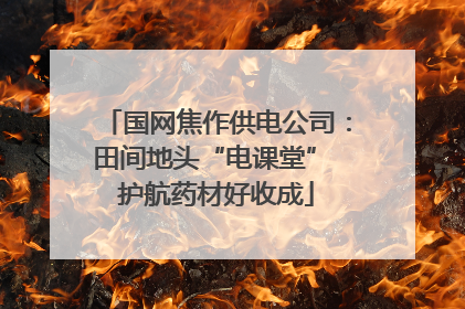 国网焦作供电公司：田间地头“电课堂” 护航药材好收成