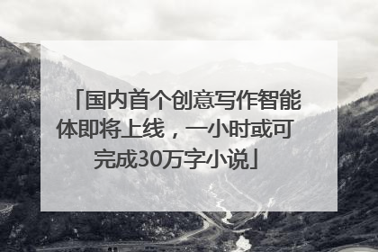 国内首个创意写作智能体即将上线，一小时或可完成30万字小说