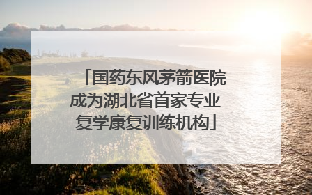 国药东风茅箭医院成为湖北省首家专业复学康复训练机构