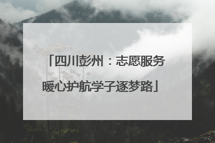 四川彭州：志愿服务暖心护航学子逐梦路