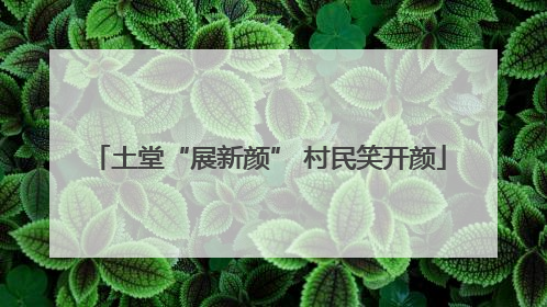 土堂“展新颜” 村民笑开颜