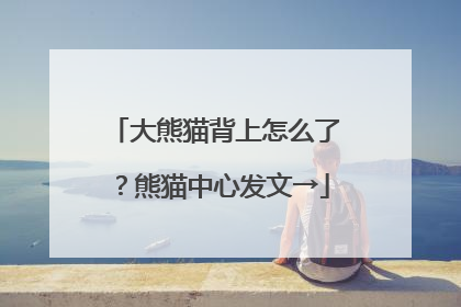大熊猫背上怎么了？熊猫中心发文→