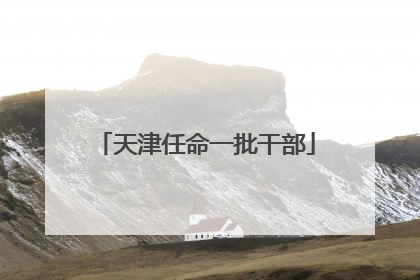 天津任命一批干部
